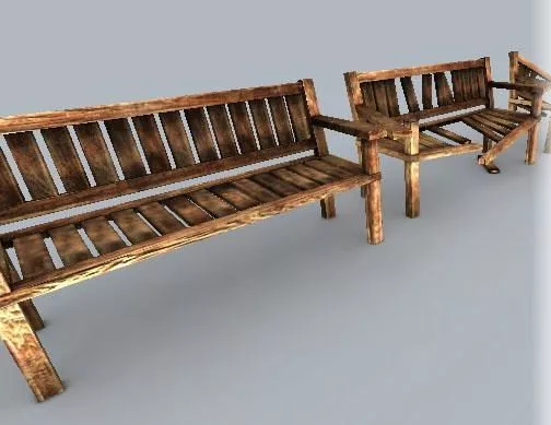 Office Simple Wheel Chair 3d model