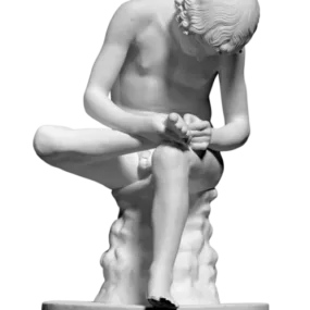 Ancient Greek Statue Man Sitting 3d model