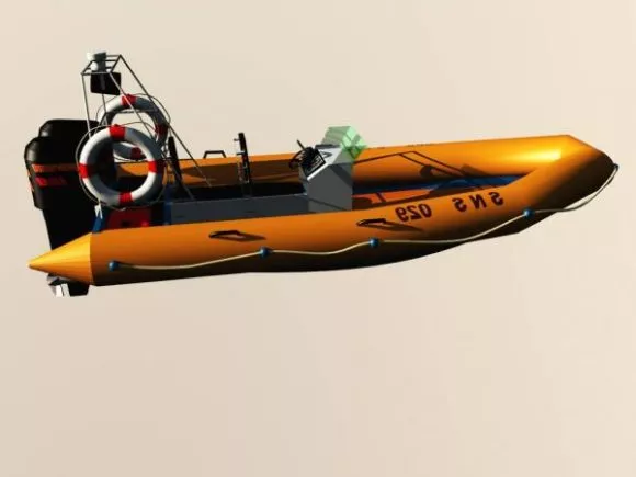 Inflation Rescue Boat 3d model Inflation Rescue Boat 3d model
