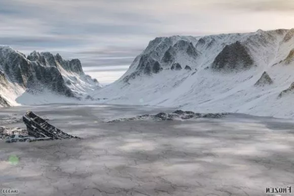 Snow Mountain Landscape 3d model