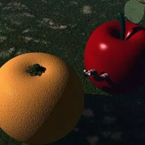 Fruit Apple Orange 3d model