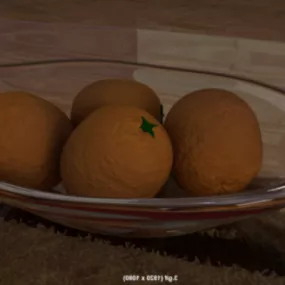 Fruit Plate Fruit Food 3d model
