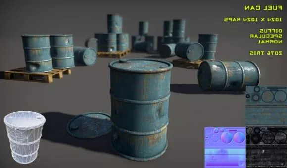 Rustic Fuel Can 3d model Rustic Fuel Can 3d model