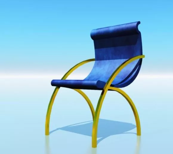 Round Bench Antique Style 3d model