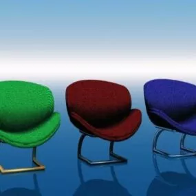 Coffee Furniture Chair Set 3d model