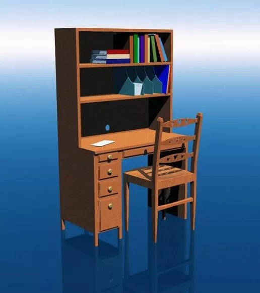 Relax Lounge Chair Combine Table 3d model
