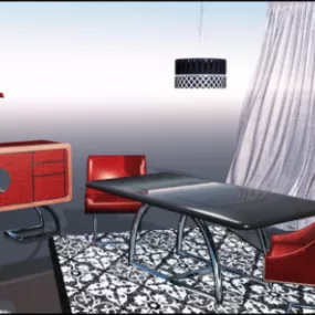 Dining Furniture Contemporary 3d model