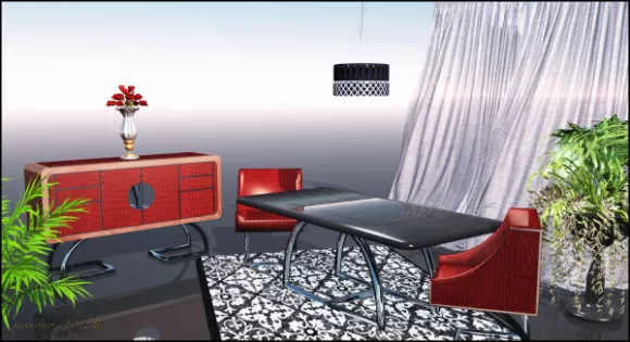 Two Swivel Chair 3d model