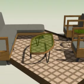 Furniture Living Room Sofa Table 3d model