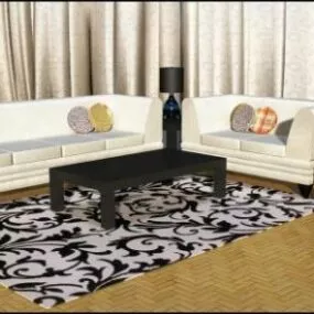 Furniture Living Room Sofa Suite 3d model