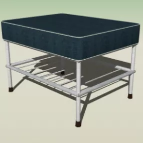 Furniture Stool Upholstered 3d model