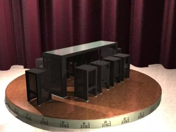 Room With Sofa And Coffee Table 3d model