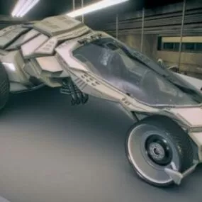 Futuristic Car Industrial Steel Cover 3d model