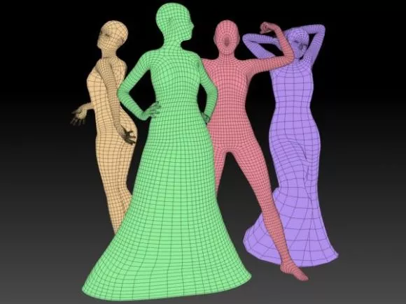 Base Mesh Fashion Mennequin 3d model Base Mesh Fashion Mennequin 3d model