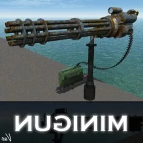 Gau17 Machine Gun 3d model