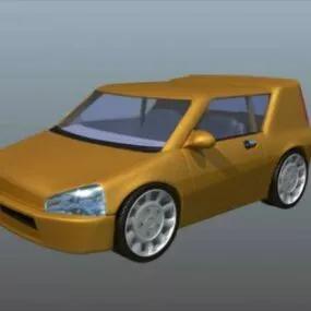 Sedan Car 90s Style 3d model