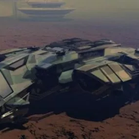 Interceptor Futuristic Spacecraft 3d model