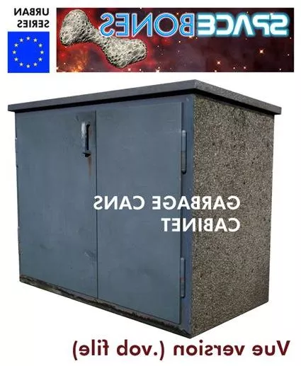 Empty Tall Cabinet With Drawers 3d model