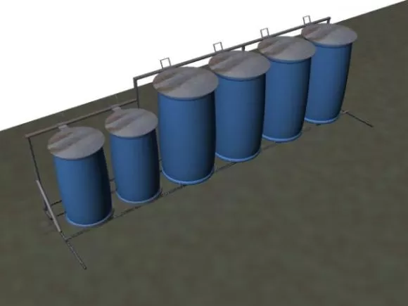 Plastic Garbage Bin 3d model