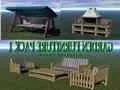 Garden Furniture Table Chair Swing 3d model