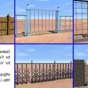 Gate Fence Park Equipment 3d model