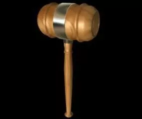 Wooden Gavel Hammer 3d model