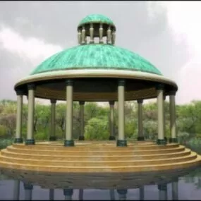 European Gazebo Pavilion Building 3d model