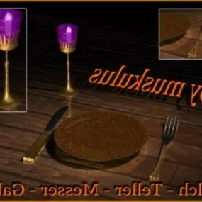 Gedeck Dining Table 3d model