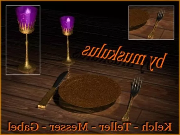 Gedeck Dining Table 3d model Gedeck Dining Table 3d model
