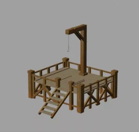 Wooden Gibbet 3d model Wooden Gibbet 3d model
