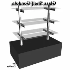 Glass Shelf Cabinet 3d model
