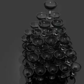 Glass Tower Wedding Decoration 3d model