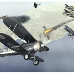 Gladiator Fighter Aircraft 3d model