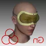 Goggles With Female Head 3d model