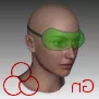 Human Genesis Character With Goggles 3d model