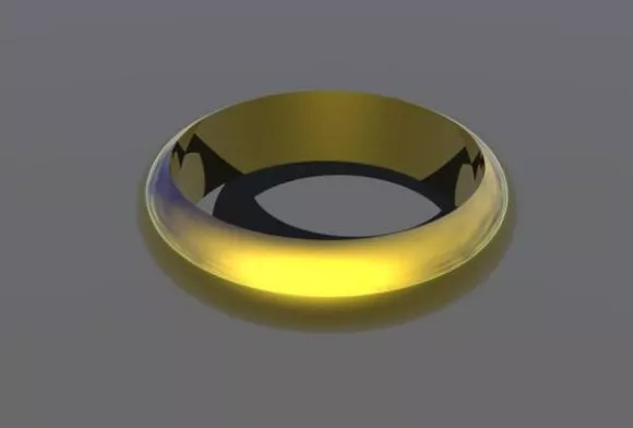 Carved Couple Ring 3d model