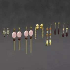 Earrings Jewelry Set 3d model