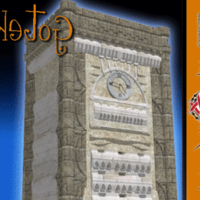 Stone Gotek Ancient Building 3d model