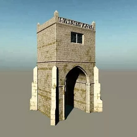 Iron Gate Fence Decorative 3d model