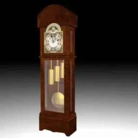Grandfather Clock Wooden Material 3d model