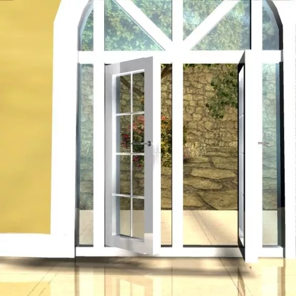 Ancient Architecture Corridor With Column 3d model