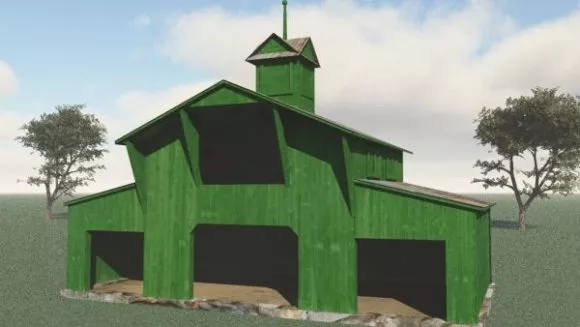 Green Barn House 3d model Green Barn House 3d model