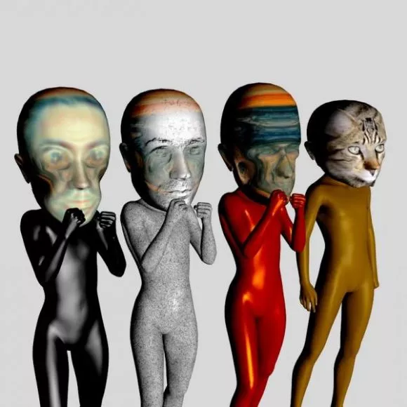Wing Behind Alien Character 3d model