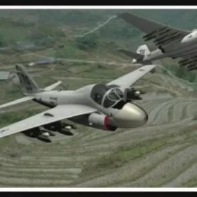 Fighter Aircraft Grumman A6 3d model