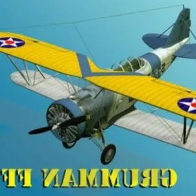 Vintage Aircraft Grumman Ff1 3d model