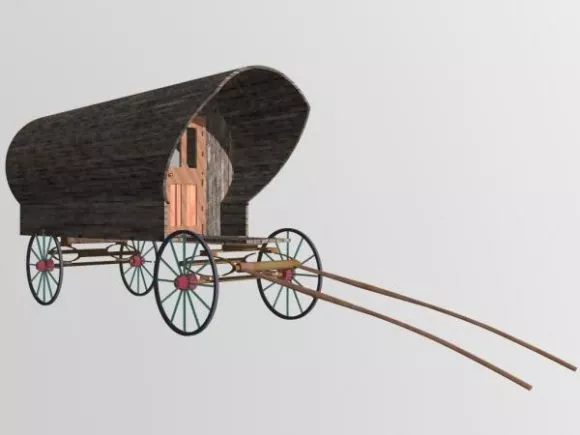 Gypsy Caravan Carriage 3d model Gypsy Caravan Carriage 3d model