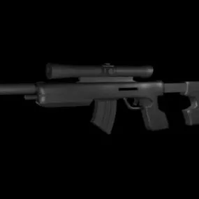 Hartley Assault Rifle Gun 3d model