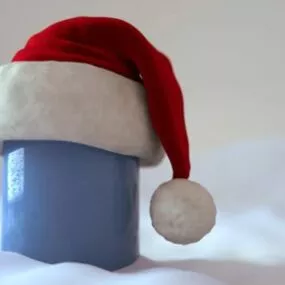 Santa Hat Christmas Decoration 3d model