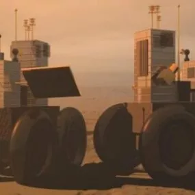 Futuristic Transport Big Wheels 3d model