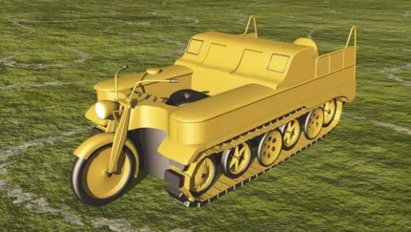Motorcycle Tank Military Style 3d model Motorcycle Tank Military Style 3d model
